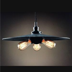 Restoration Hardware Factory Triple Pendant Light